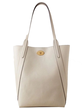 Mulberry North South Bayswater Tote Chalk Heavy Grain